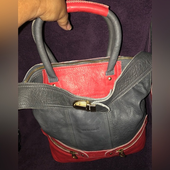 See By Chloe Leather Shoulder Top Handle Bag - Picture 9 of 13